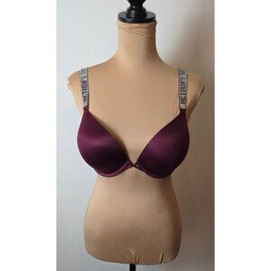 Victoria's Secret Bombshell Push-Up Bra. Burgundy. size 36D